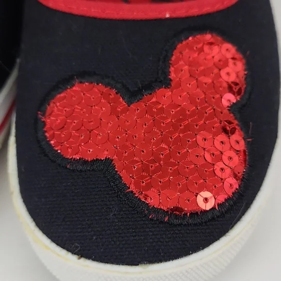 Disney Mickey Mouse Wedge Shoes Sequins and Canvas Size 9 - Picture 5 of 12